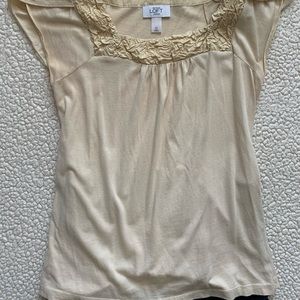 Loft flutter sleeve t-shirt, cream SP